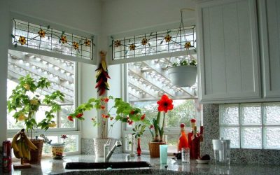 Ditch Curtains and Blinds:  A Gorgeous, Unique Way to Cover Kitchen Windows